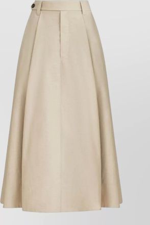 Brunello Cucinelli a line high waist pleated midi skirt