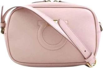 Ferragamo Pre-owned Leather Shoulder Bag - Dames - Vintage Schoudertas - Roze - ONE Size - Leer - Vintage