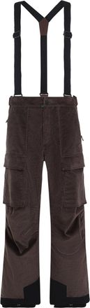 Moncler Brown Ski Track Cotton Pants-Uomo