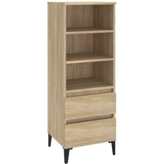 vidaXL Furniture Limited - Aparador Alto Madera Contrachapada Roble