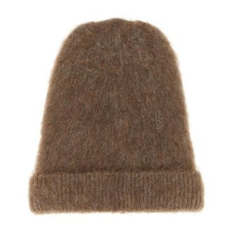 Maison Margiela Ribbed Turn-Up Beanie - unisex - Maison Margiela - Accessories - Brown - M - Accessories