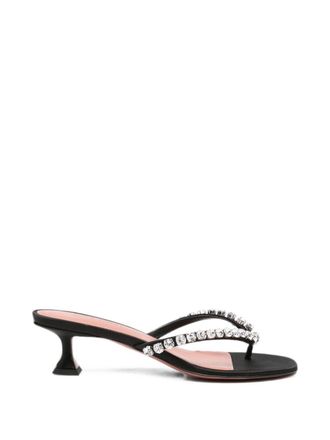 Amina Muaddi Womens Sandals Black