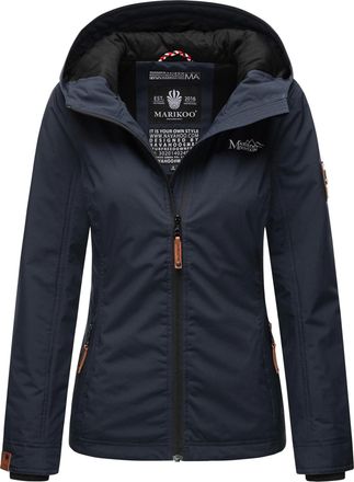Marikoo dames overgangsjas lichtgewicht water- en windafstotend met capuchon navy