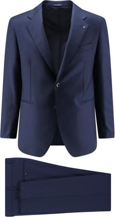Tagliatore Single-Breasted Virgin Wool Suit - Heren - Business pakken - Blauw - L - Wol - Kostuums