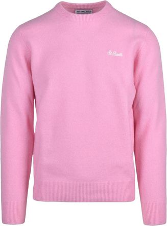 MC2 Saint Barth Classic Crewneck Wool Sweater with Embroidered Logo