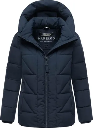 Marikoo dames winterjas Kuschelnasee met capuchon en fleecevoering