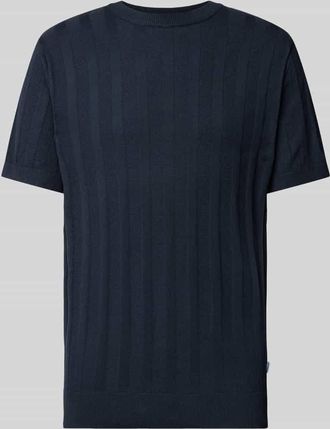 Lindbergh Lindbergh Strickshirt mit Streifenmuster in Marine, Gr&ouml;&szlig;e S