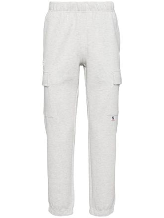 Aape By A Bathing Ape logo-patch cargo track pants - men - Cotton/Polyester - S - Grey