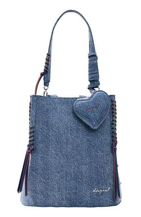 Desigual Mini Denim Backpack in Light Blue at Nordstrom