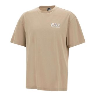 Emporio Armani Visibility Cotton Jersey T-shirt - Heren - Tops - Beige - Maat: XL Jersey