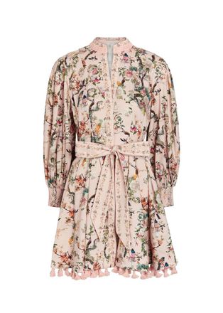 Alice & Olivia Lucy Floral-print Stretch-cotton Mini Shirt Dress - Pink - 12 (UK16 / XL)