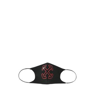 Off-white Accessories, male, Black, Size: L/XL Arrow-Print Face Mask