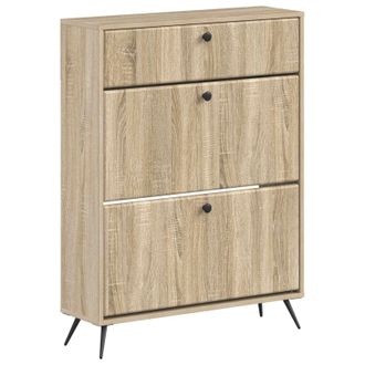 vidaXL Armario Zapatero Breda 78 X 24 X 103 Cm Madera De Ingenier&iacute;a Vidaxl