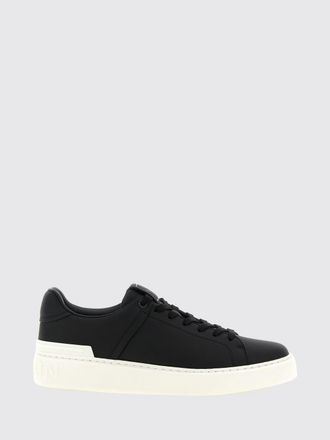 Balmain B-Court Bicolour Smooth Calf Leather Trainers