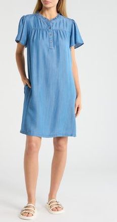 Beach Lunch Lounge Two Pocket Sleeveless Shirtdress in Nature Pool at Nordstrom Rack, Size X-Small