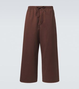 Loewe Paulas Ibiza cotton-blend wide-leg pants
