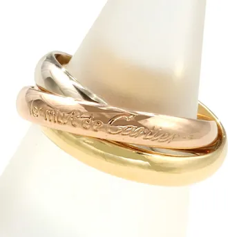Cartier Pink Gold White Gold Yellow Gold Yellow Gold (18K) Pink Gold (18K) White Gold (18K) Band Ring (Pre-Owned)