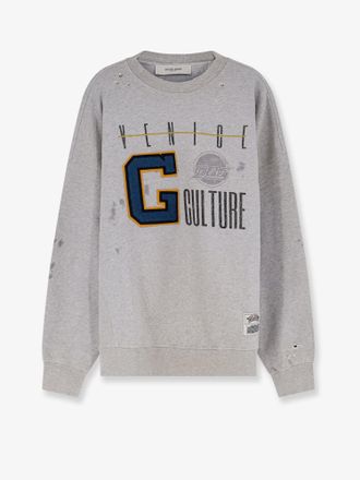 Golden Goose Felpa in cotone con stampa frontale - GOLDEN GOOSE DELUXE BRAND - gender_Man