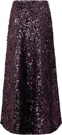 Paco Rabanne Gonna lunga con paillettes - Viola