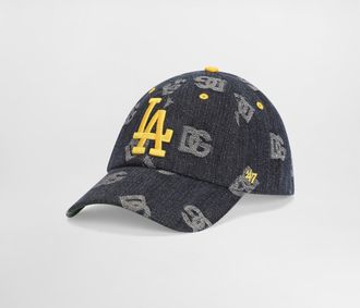 Dolce & Gabbana X 47 Los Angeles Dodgers Baseball Cap In Denim Logo - Man Hats And Gloves Multi-colored Onesize