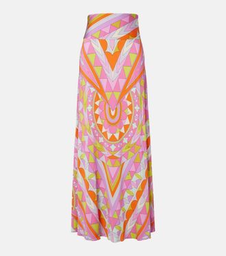 Pucci Manuba jersey satin maxi skirt