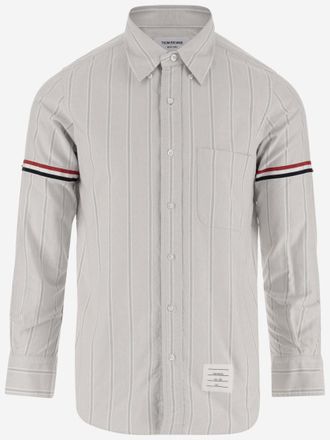 Thom Browne Dark Grey Light Grey Striped Shirt