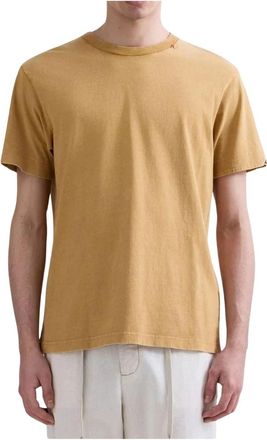 Replay T-shirt met ronde hals - Heren - T-shirts - Geel - L - Katoen - Tops