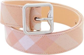 Burberry Check Pattern B Buckle Belt, Size Small