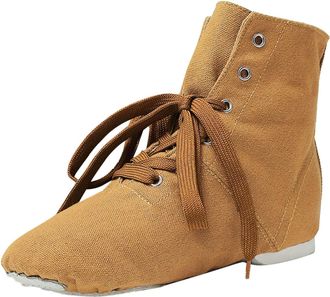 Generic Dance Shoes Girls White - Lace Jazz Shoes Canvas Dance Flat Ballroom Modern Jazz Dance Boots Guard Boots Gymnastics Shoes Carnival Boots Folklore Boot