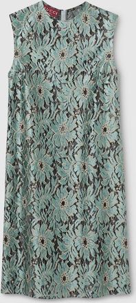 Gucci Floral Lace Dress, Green, Ready-to-wear