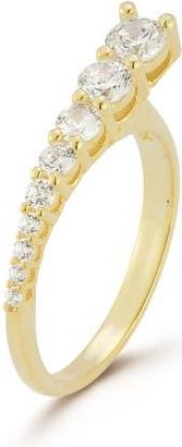 Glaze Jewelry 14K Gold Plated Silver Cubic Zirconia Ring at Nordstrom Rack, Size 5