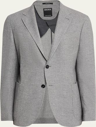 Ermenegildo Zegna Mens M&eacute;lange Trofeo Cashmere Sport Coat