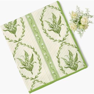 Mrs. Alice Lily of the Valley Garland Tablecloth in Green at Nordstrom, Size Medium