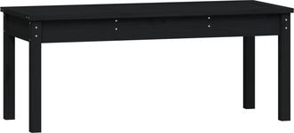 vidaXL Vidaxl - Banco De Jard&iacute;n Madera Maciza Pino Negro 109x44x45 Cm