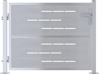 vidaXL Puerta De Jard&iacute;n 85 X 70 Cm Acero Inoxidable Con Cerradura Vidaxl