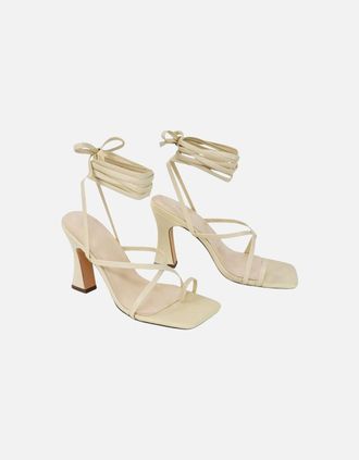 XY London Womens XY London Womens/Ladies Dylan Lace Up High Block Heel Sandals - Pink - Size: 3