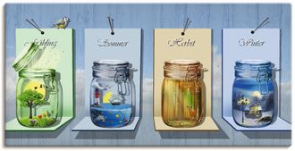 Artland Wandbild »Jahreszeiten in Gläsern« Vier Jahreszeiten 1 Stk. tlg. als Leinwandbild, Poster, Wandaufkleber in verschied. Grössen