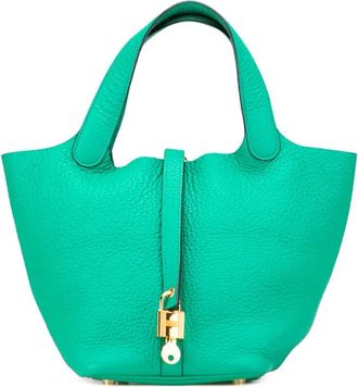 Hermès 2021 Clemence Picotin Lock 18 handbag - Green