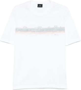 Paul Smith T-shirt con stampa Desert Stripe - Bianco