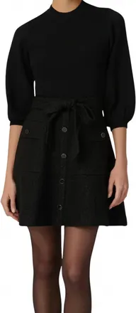 Shoshanna Tanner Mini Dress In Black