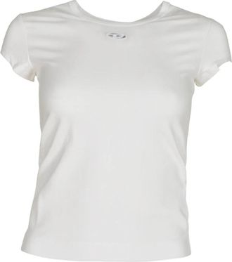 Diesel T-Angie-OD T-Shirt - Dames - T-shirts - Wit - S - Katoen - Tops