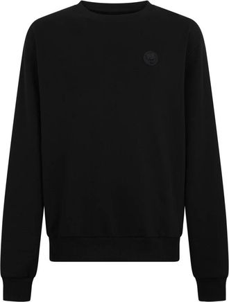 Plein Sport Fleece Sweatshirt met Ronde Hals 3D Tijger - Heren - Sportshirts - Zwart - 2XL - Katoen - Fitness