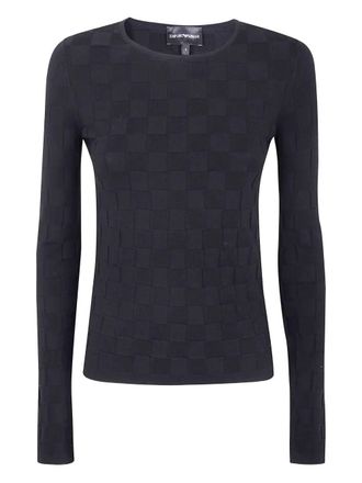 Emporio Armani Long Sleeve Damier Sweater