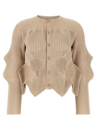 Issey Miyake Beige Linkage Cardigan