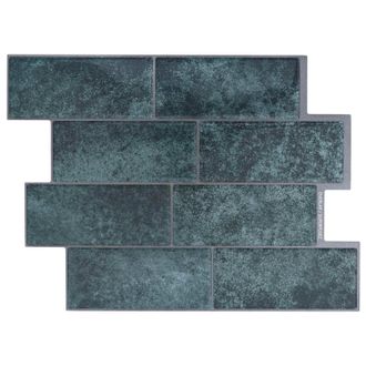 vidaXL Azulejo De Metro 20 Pcs Verde Azul 29 X 21 Cm Poliuretano Y Pet Vidaxl
