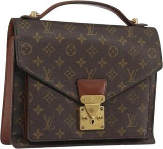Louis Vuitton Pre-owned Vintage Monogram Hand Bag - Dames - Vintage Handtas - Bruin - ONE Size - Leer - Vintage