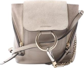 Chlo&eacute; Pre-owned Faye Rugzak - Dames - Vintage Rugzakken - Beige - ONE Size - Leer - Vintage
