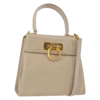Ferragamo Pre-owned Handbags, female, Beige, Size: ONE SIZE Pre-owned Handbag