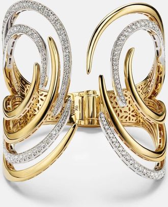 Yeprem Golden Strada 18kt gold and white gold cuff bracelet with diamonds