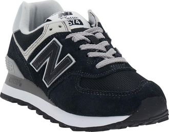 New Balance Unisex Sneakers Classic 574 Black Leather Leather-Textile Trainers Leather/textile